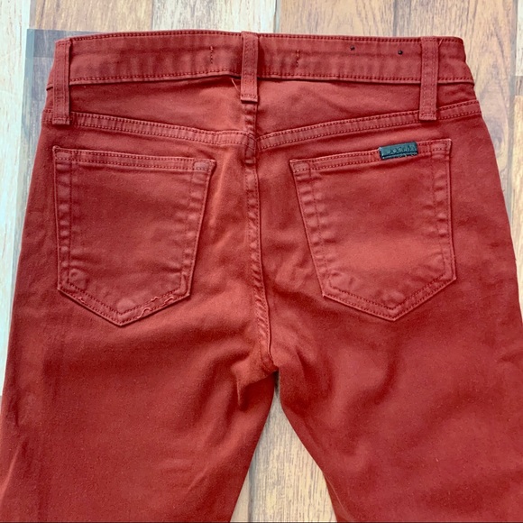 Joe's Jeans Red Skinny Ankle Jeans Ruched - Picture 8 of 13